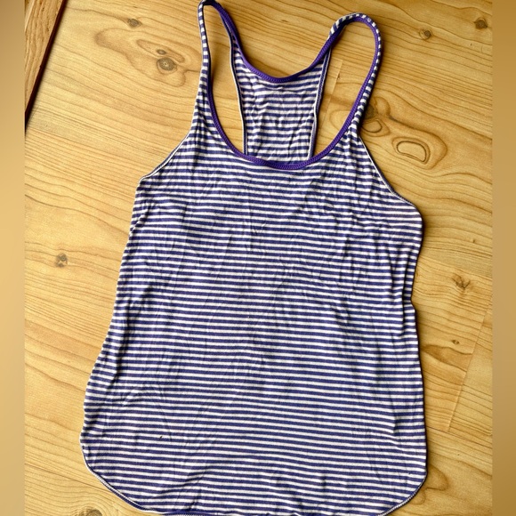 Lululemon athletica Purple Striped Tank Top - Picture 3 of 4
